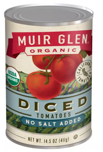 Muir Glen Organic Diced Tomatoes No Salt Added - 14.5 oz.