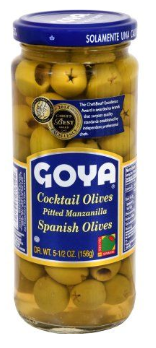 Goya Pitted Manzanilla Spanish Cocktail Olives, 5.5 oz.