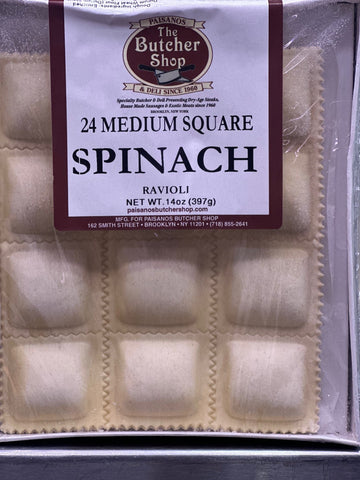 Paisanos Spinach 24 medium square Ravioli