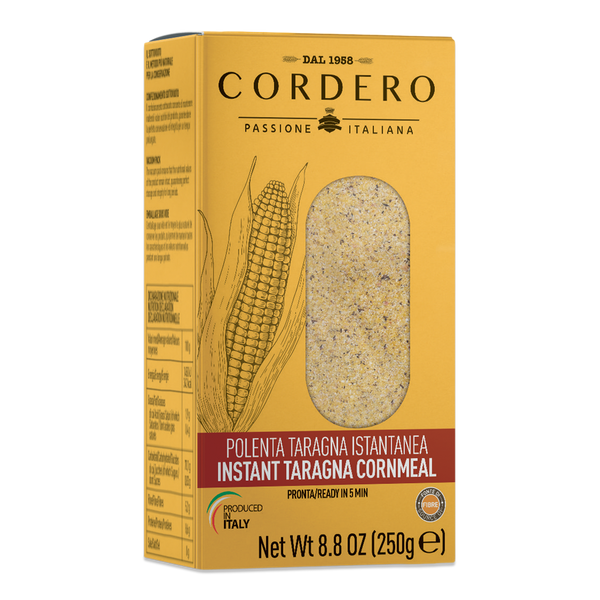 Cordero Instant Polenta taragna Cormeal. 8.8 oz