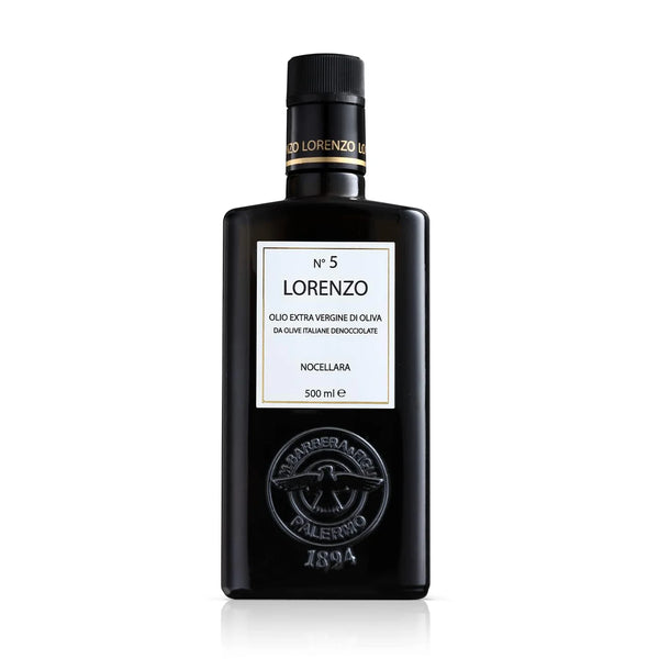 Lorenzo No 5 Extra Virgin Olive Oil. Nocellara Del Belice. 16.9 fl oz