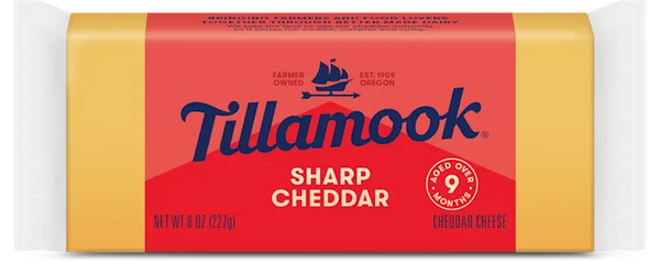 Extra Sharp Cheddar Chese, Tillamook. 8 oz.