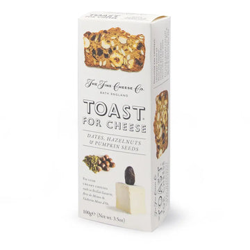 Toast For Cheese. Dates, Hazelnuts & Pumpkin Seeds. 3.5 oz. The Fine Cheese Co.