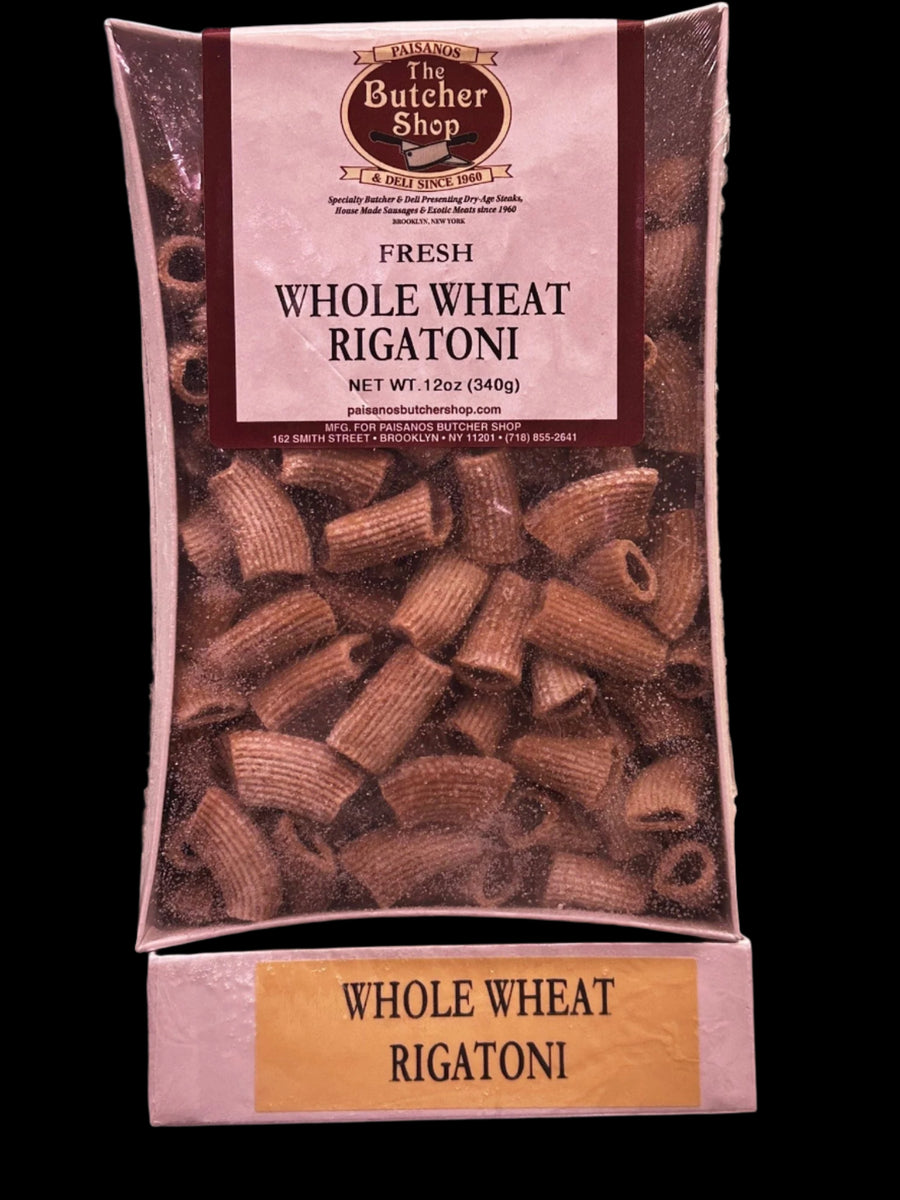 Paisanos Whole Wheat Rigatoni | Paisanos Butcher Shop