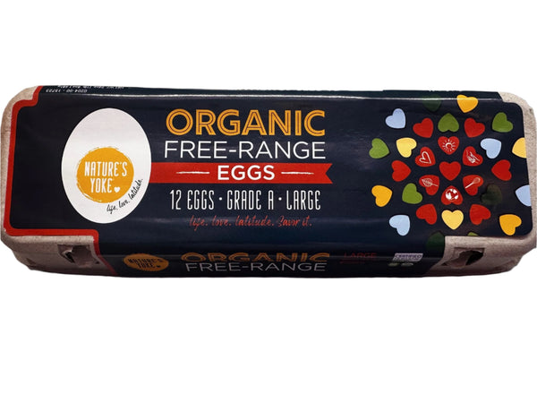 Eggs Organic, Free Range, Nature's Yoke