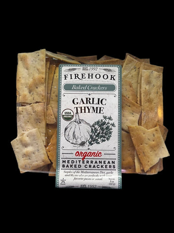 Firehook Garlic Thyme Organic Crackers - 7 Ounces