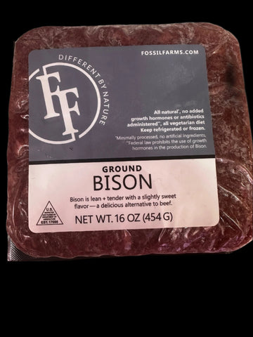 Fossil Farms Ground Bison 16 oz. Frozen