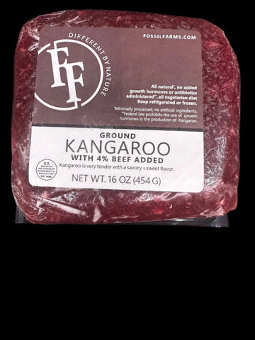 Fossil Farms Ground Kangaroo 1lb Pk. (With 4% Beef Added)