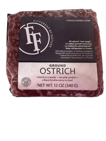 Fossil Farms Ground Ostrich 12oz (Frozen)