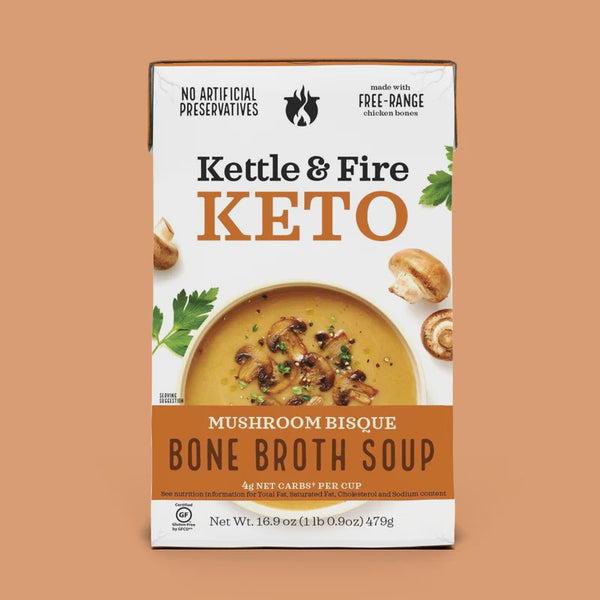 Keto Bone Broth Soup Mushroom Bisque 16.9oz