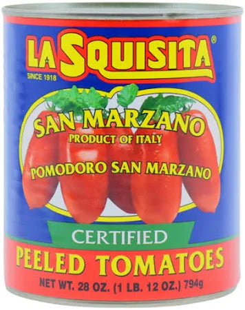 La Squisita. Certified San Marzano. Peeled Tomatoes. 28 oz.