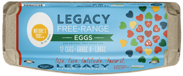 Eggs Nature’s Yoke Legacy Free-Range Extra Large Brown