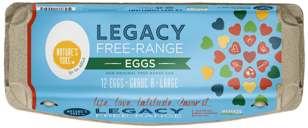 Eggs Nature’s Yoke Legacy Free-Range Extra Large Brown