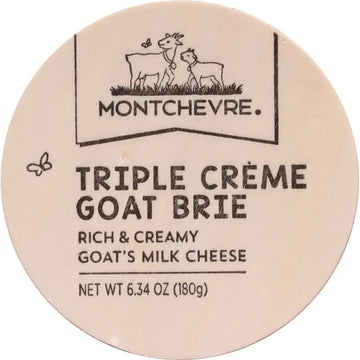 Triple Creme Goat Brie, Montchevre. 6.34 oz.