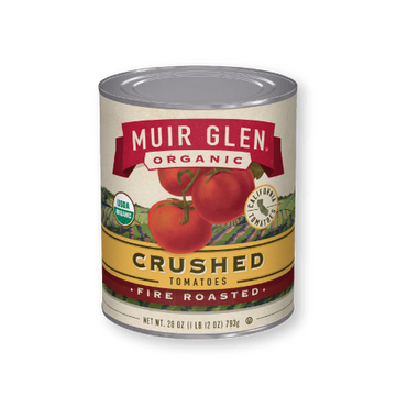Muir Glen, organic, Crushed Tomatoes, Fire Roasted 28 oz.