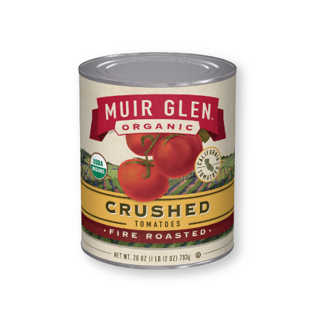 Muir Glen, organic, Crushed Tomatoes, Fire Roasted 28 oz.