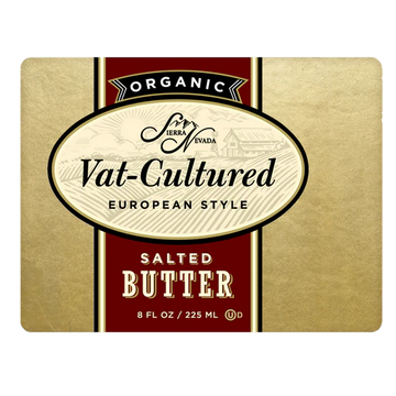 Organic Salted Butter Sierra Nevada Vat-Cultured 8oz