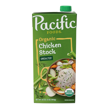 Pacific Foods Organic Chicken Stock Unsalted. 32oz