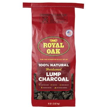 Charcoal Royal Oak Lump . 8lb.
