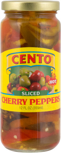 Cento Sliced Hot Cherry Peppers 12oz