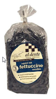 Al Dente Fettuccine Noodles, Squid Ink