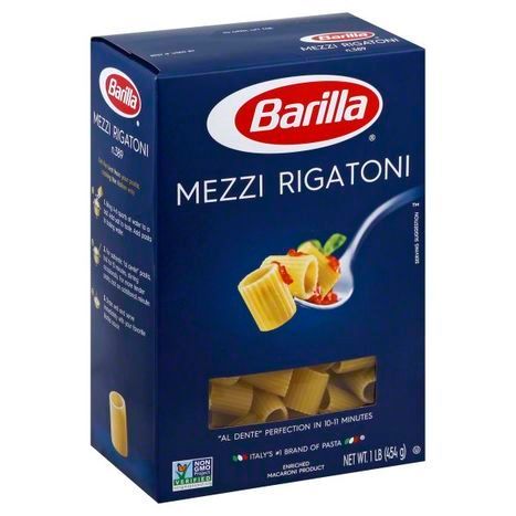 Barilla Rigatoni, Mezzi, No. 389 - 1 Pound