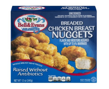Bell & Evans Chicken Breast Nuggets, Breaded - 12 Ounces