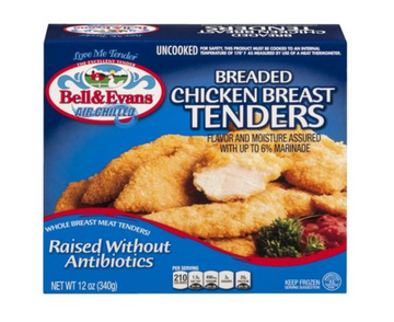 Bell & Evans Chicken Breast Tenders, Breaded - 12 Ounces