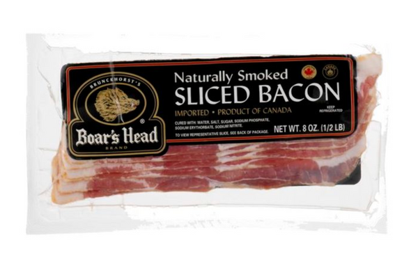 Boars Head Bacon, Naturally Smoked - 8 Ounces