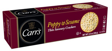 Carr's Thin Savoury Crackers Poppy and Sesame