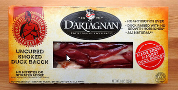 D'Artagnan Bacon, Uncured Smoked Duck - 8 Ounces