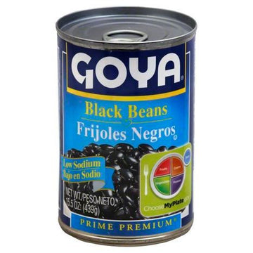 Goya Prime Premium Black Beans, Low Sodium - 15.5 Ounces
