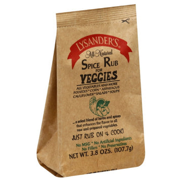 Lysander's Spice Rub for Veggies 3.8oz