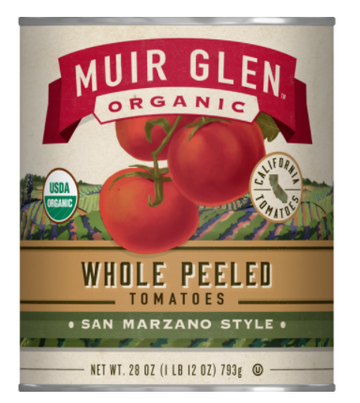 Muir Glen Organic Whole Peeled Plum Tomatoes- 28 oz.
