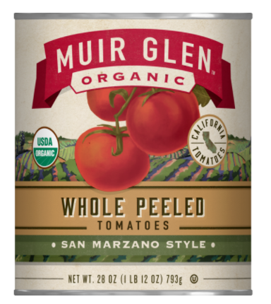 Muir Glen Organic Whole Peeled Plum Tomatoes 28 oz. Paisanos