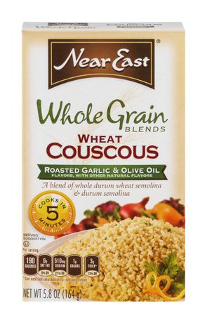 Near East Whole Grain Blends Couscous, Wheat, Roasted Garlic & Olive Oil Flavors - 5.8 oz.