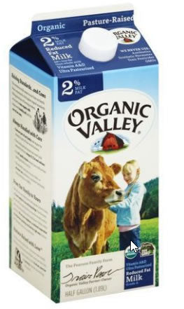 Organic Valley Milk, Reduced Fat, 2% Milk Fat - 0.5 Gallons