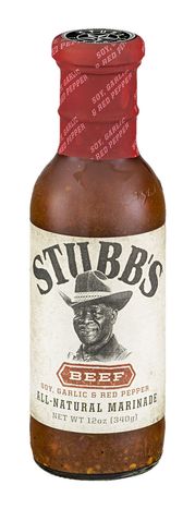 Stubbs Marinade, Beef, Soy, Garlic & Red Pepper - 12 Ounces