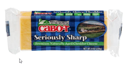 Cabot Cheese, Seriously Sharp Cheddar - 8 Ounces
