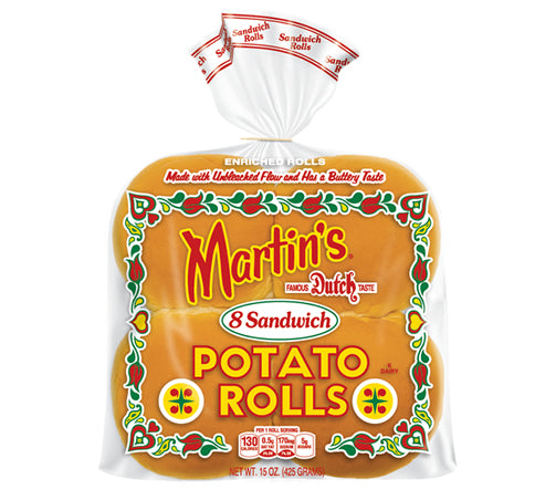Martins Potato Rolls, Sandwich - 8 Each