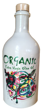 Organic Extra Virgin Olive Oil 17oz Ceramic Art.