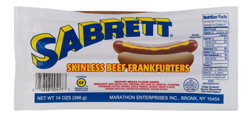 Sabrett® Skinless Beef Fankfurters - 14 ozs / 8 ct