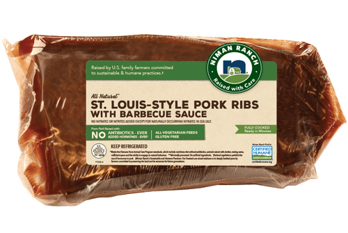 All Natural St. Louis-Style Pork Ribs With Barbecue Sauce